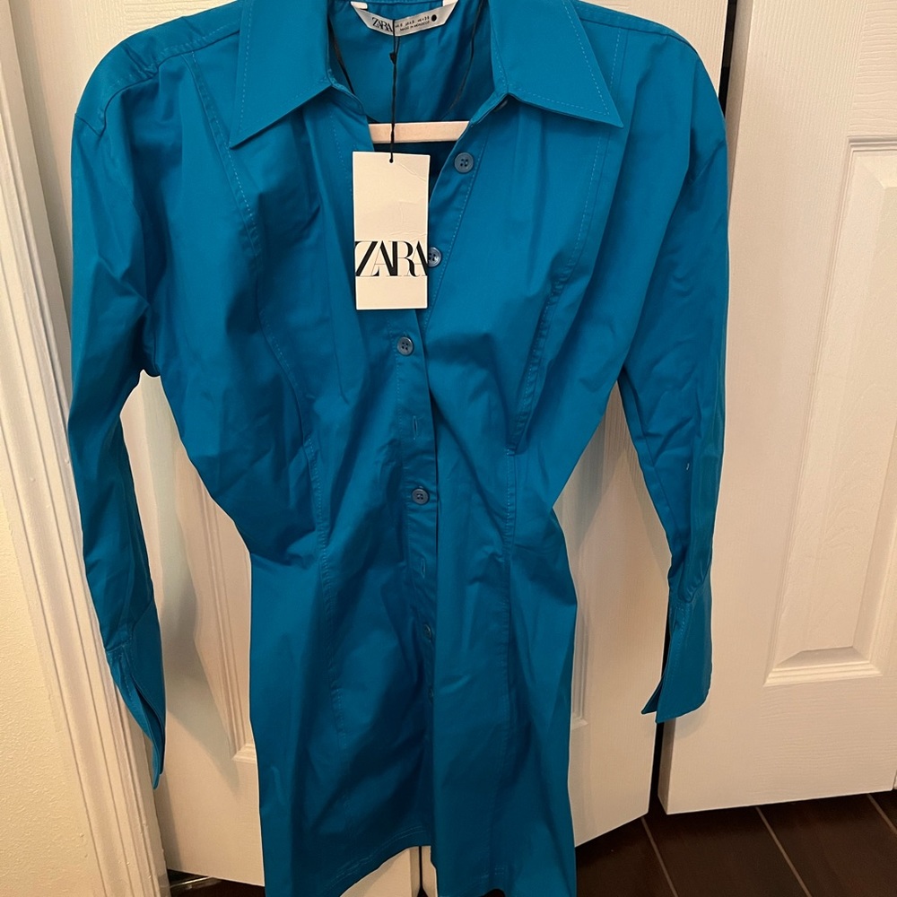 Zara long sleeve cotton dress